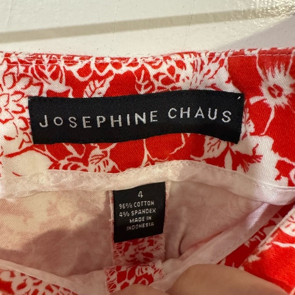 Josephine Chaus Red and White Floral Capris for Casual Wear - Picture 3 of 6